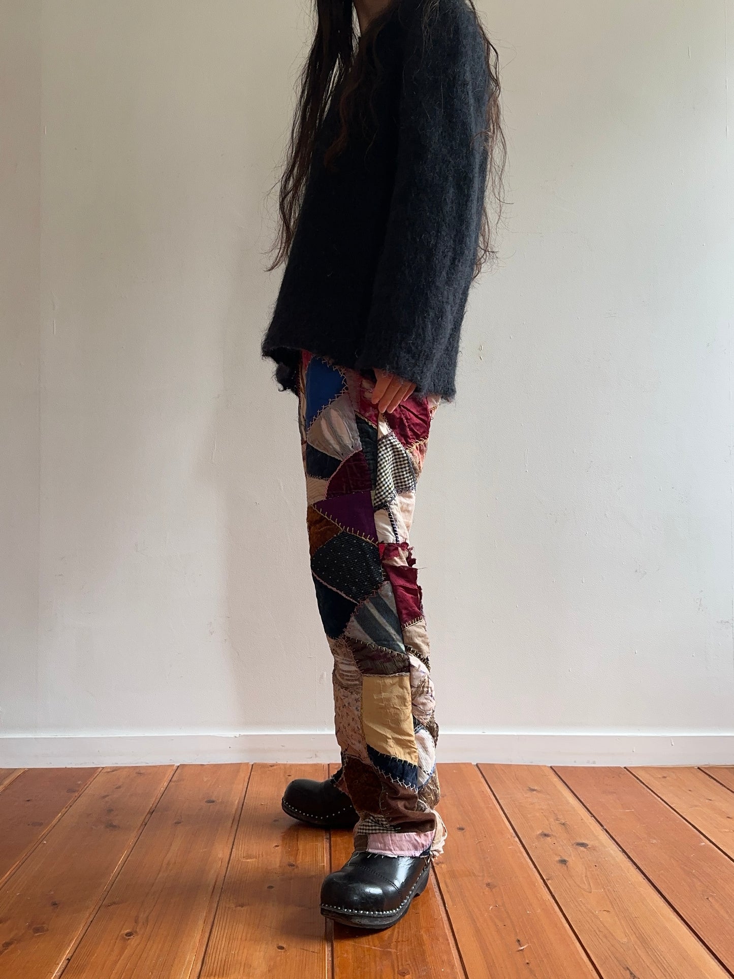 old quilt crazy slim pants
