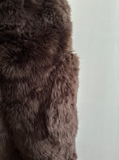 old fur pants / dark brown