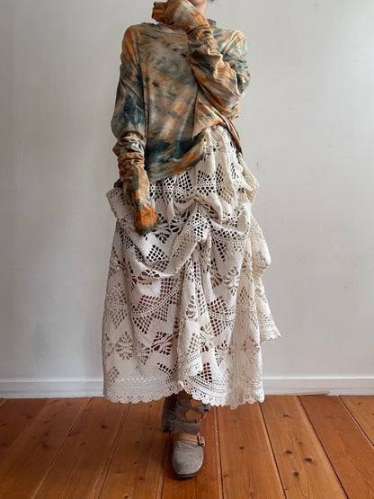 old crochet lace little change skirt