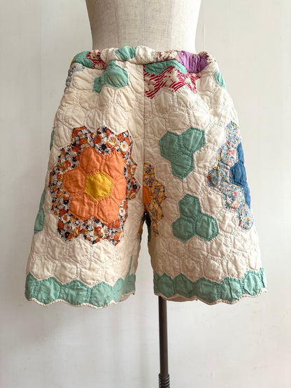 old quilt short pants