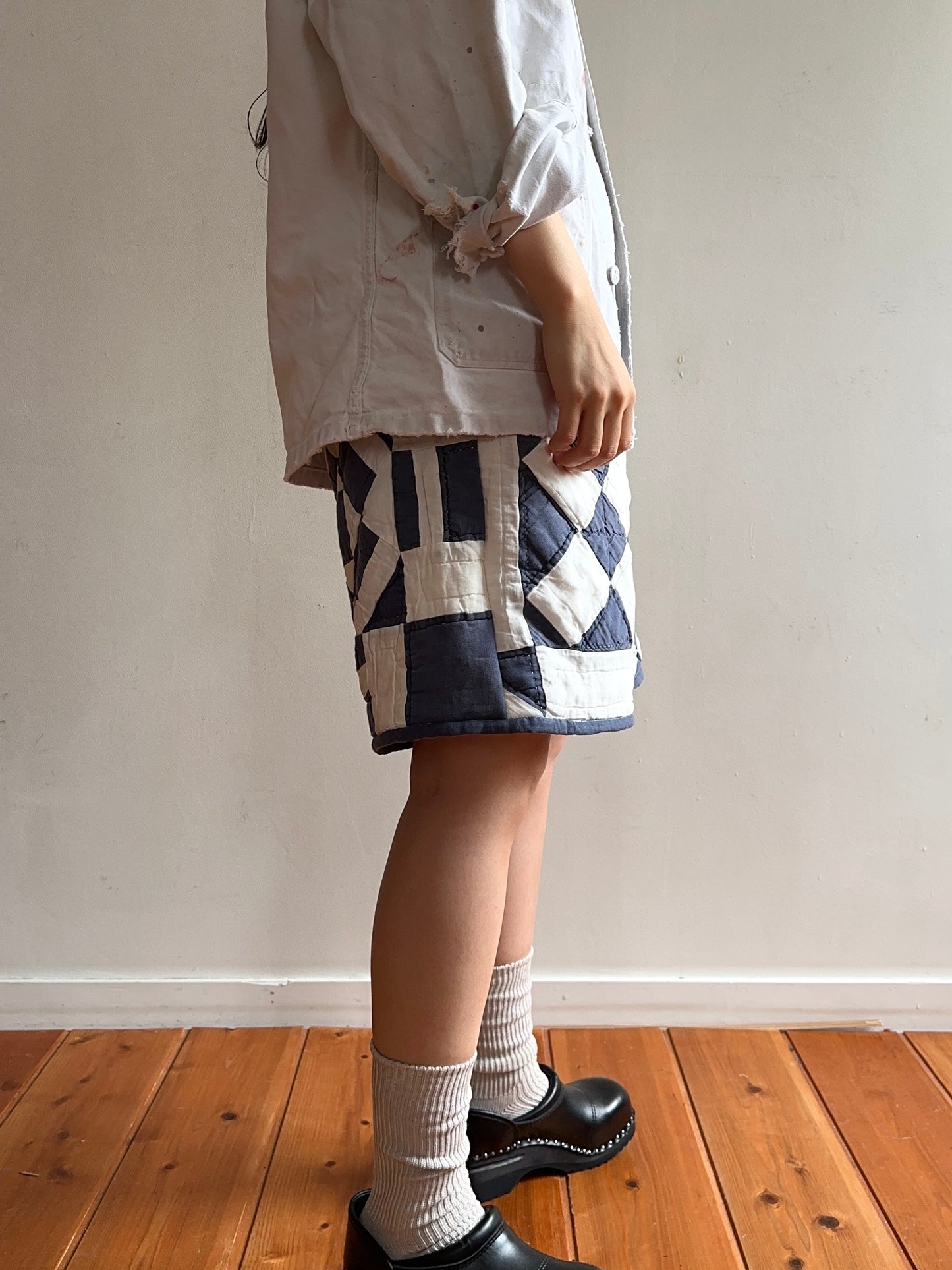old quilt short pants