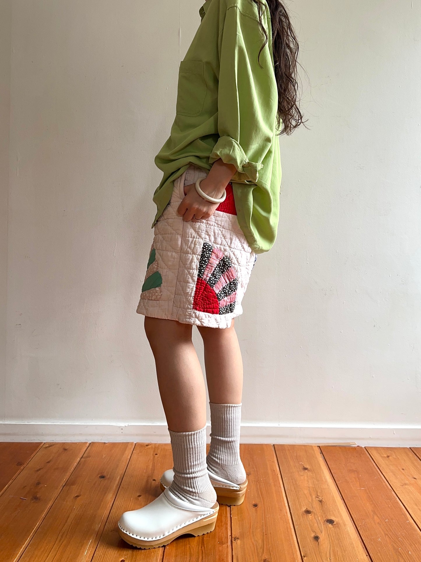 old quilt short pants