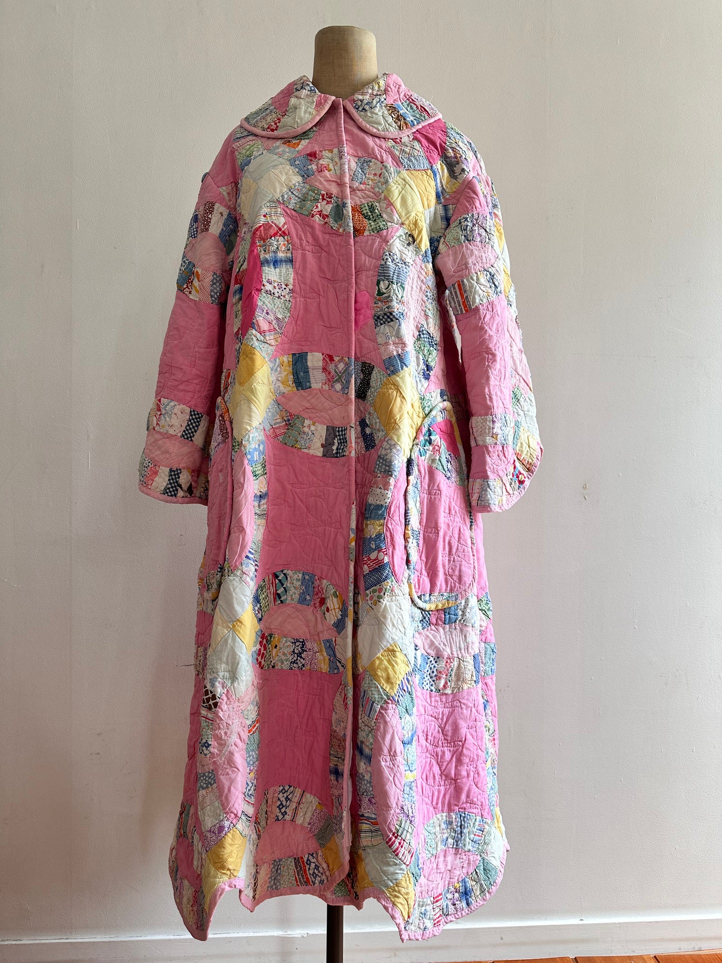 old quilt dress coat