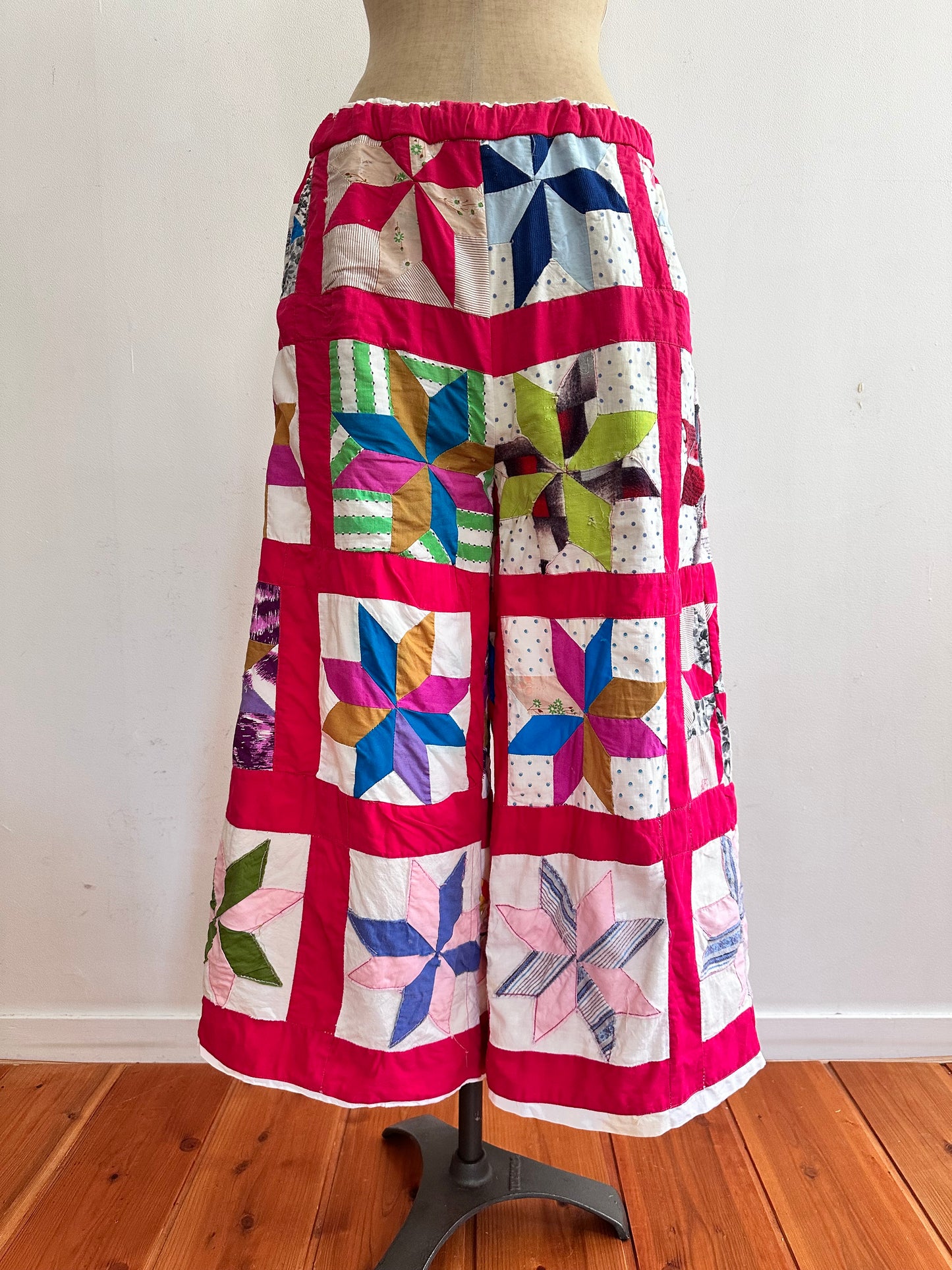 old quilt wide pants