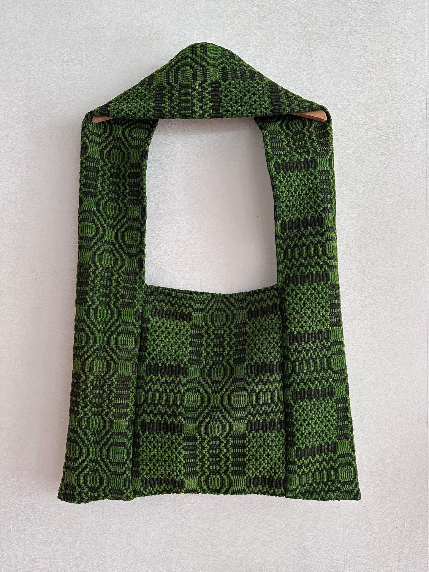 old coverlet monk bag / green