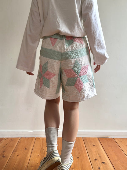 old quilt short pants
