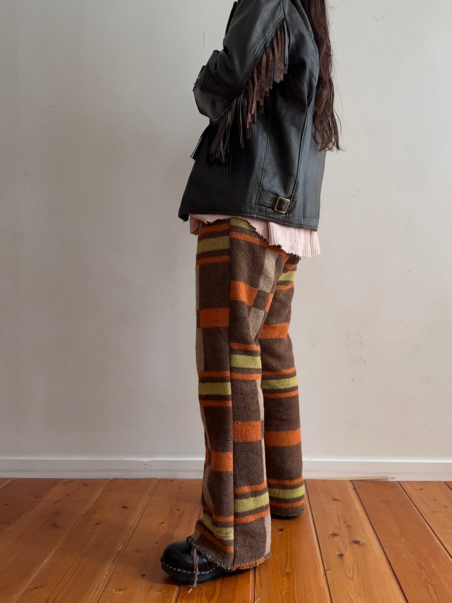 old blanket slim flare pants