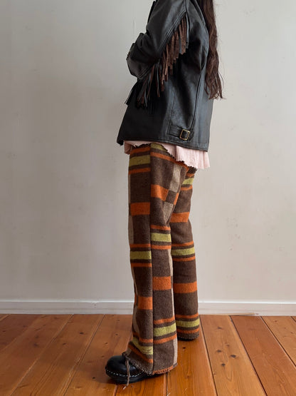 old blanket slim flare pants