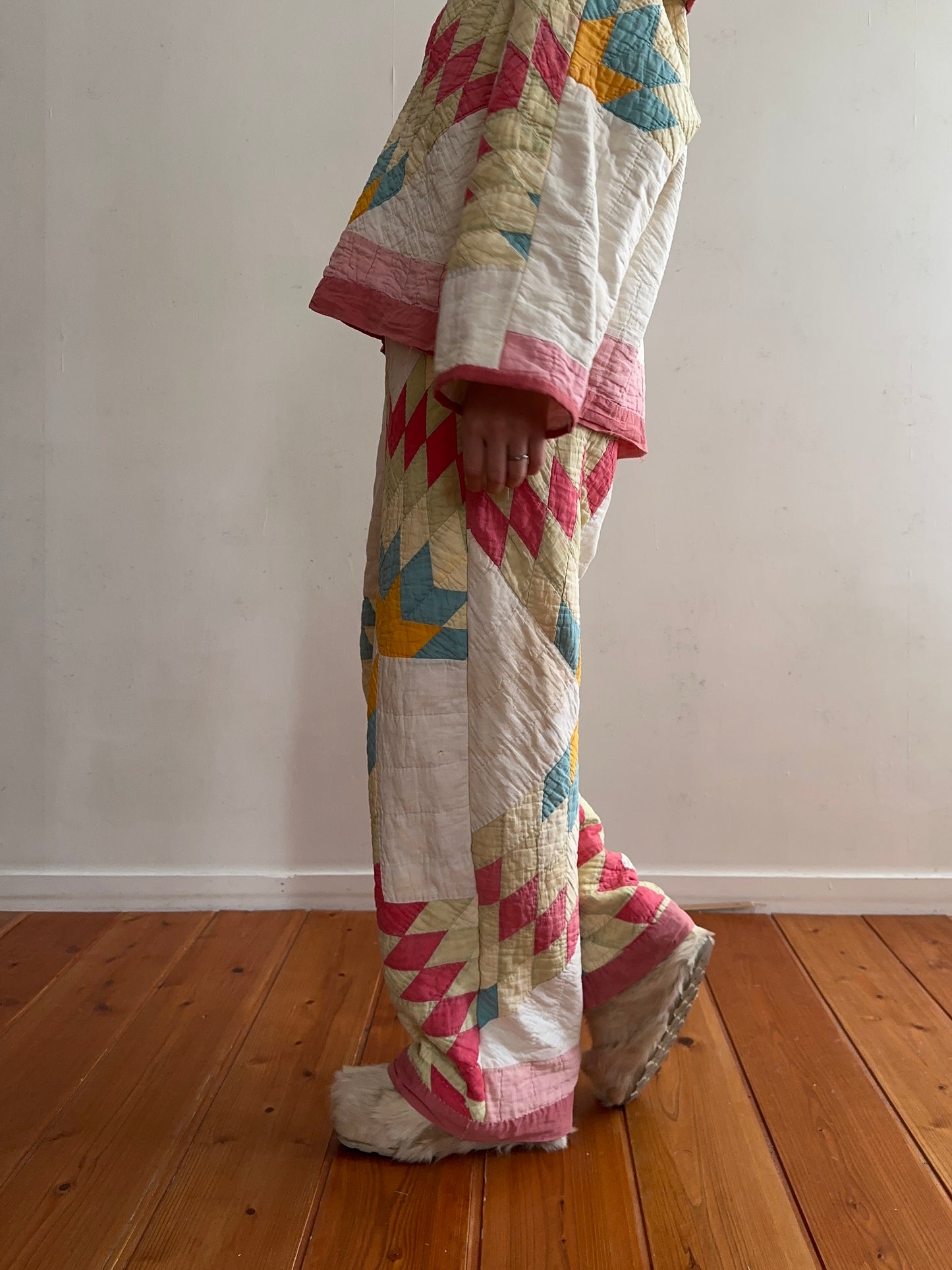antique quilt pants