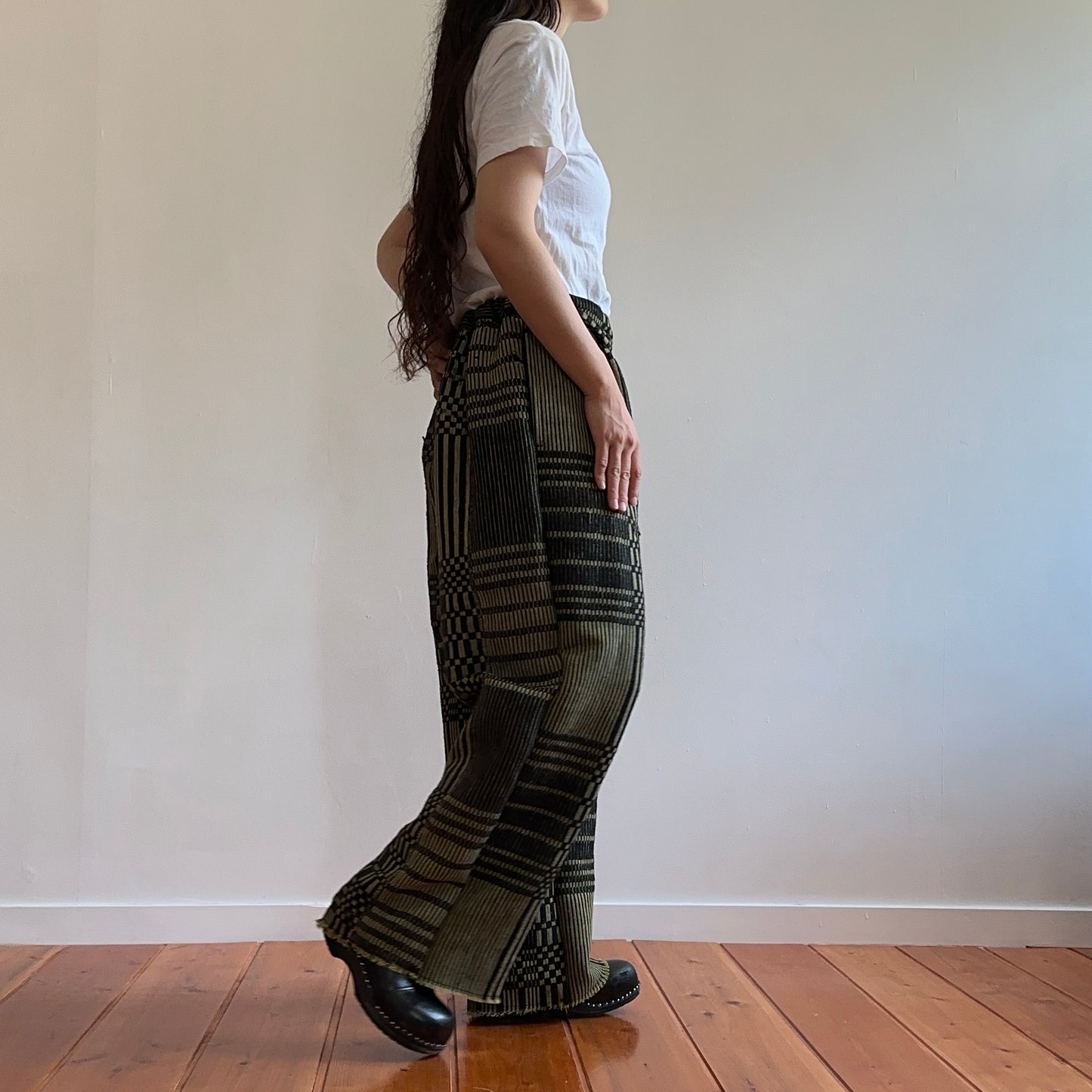 old coverlet tuck wide pants