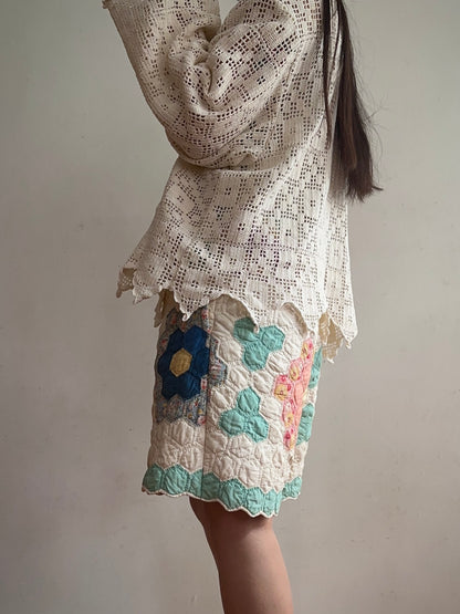 old quilt short pants