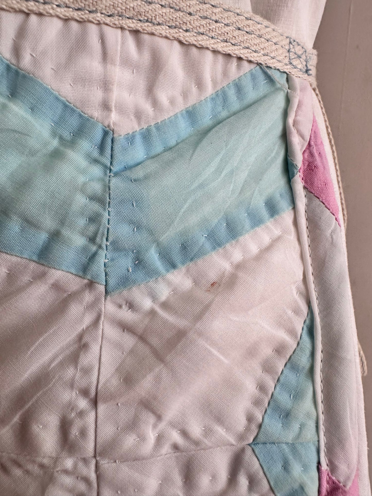old quilt work apron