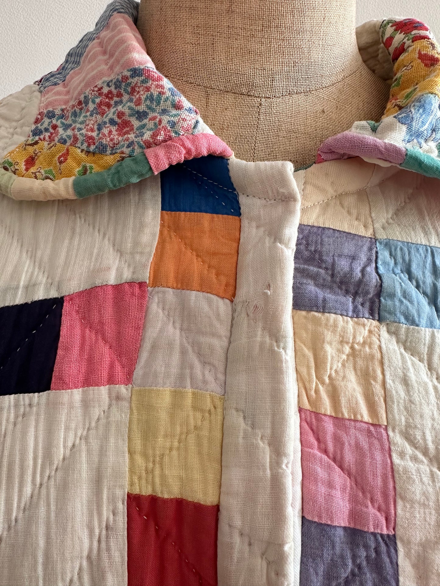 old quilt dress coat