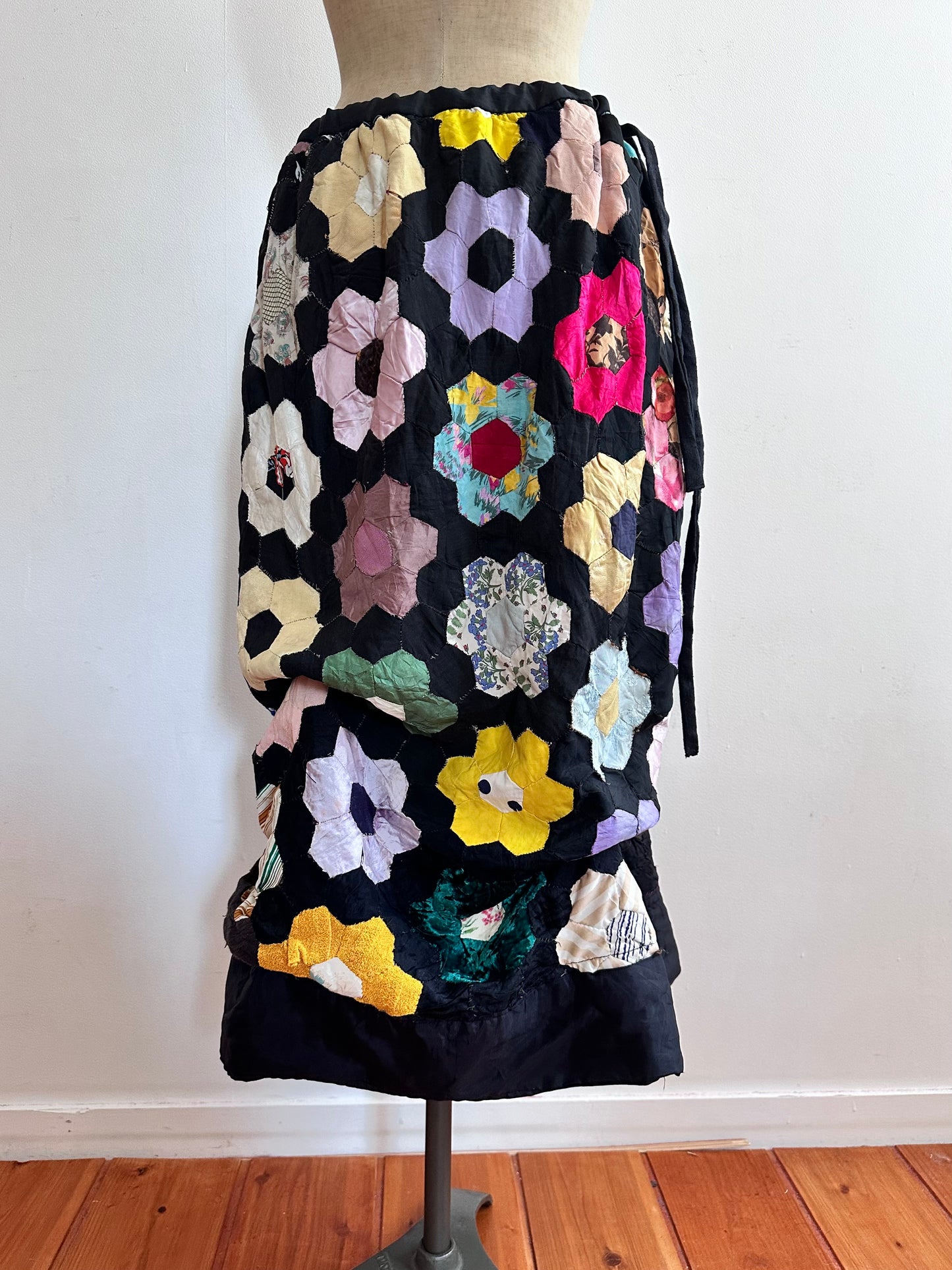 old quilt little change skirt