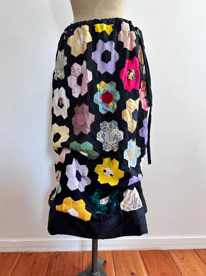 old quilt little change skirt