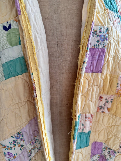 old quilt dress coat