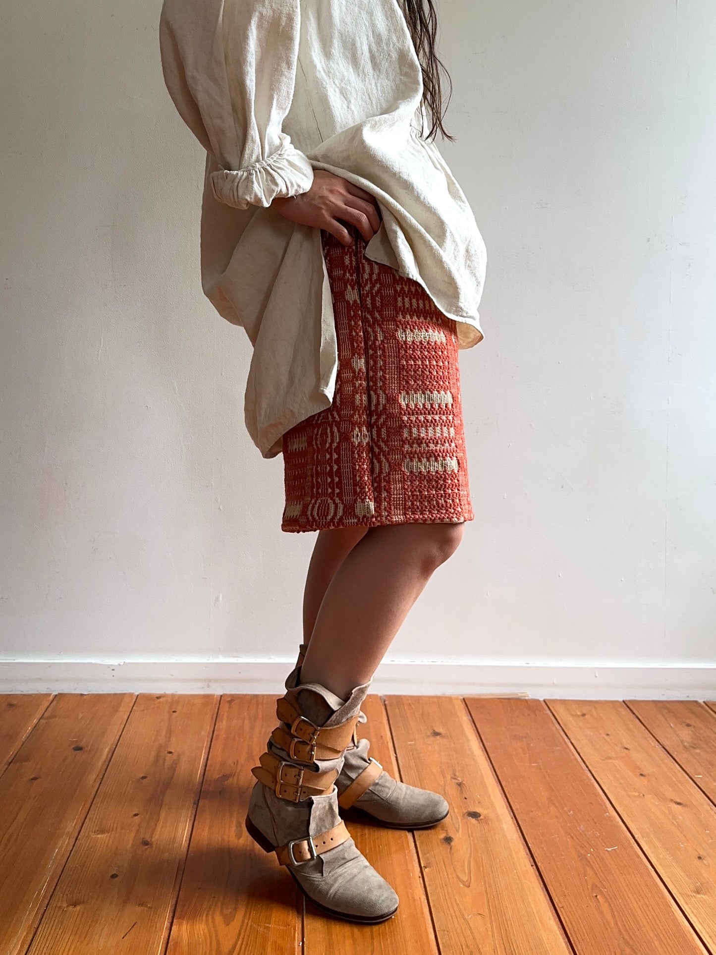 old coverlet short pants / terracotta