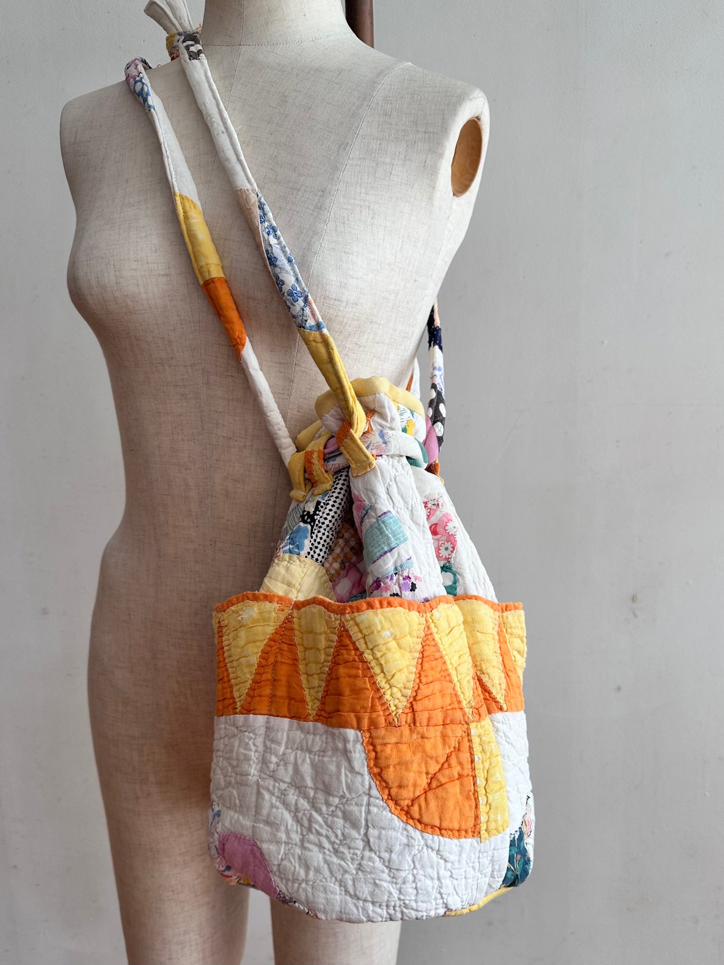 old quilt pocket bag