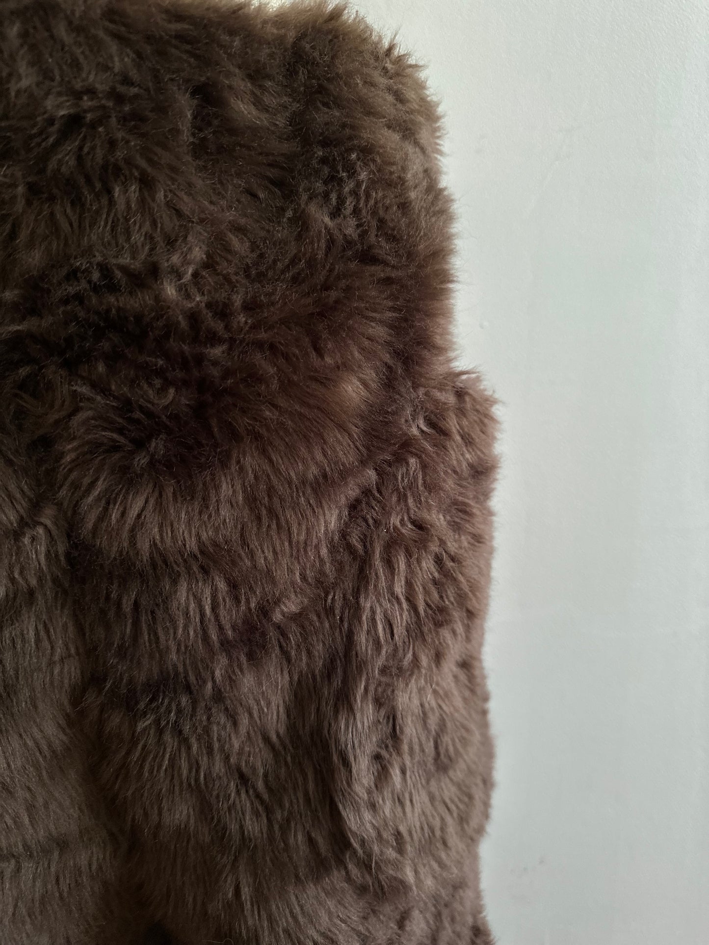 old fur pants / dark brown