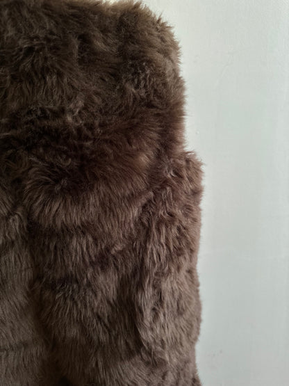 old fur pants / dark brown