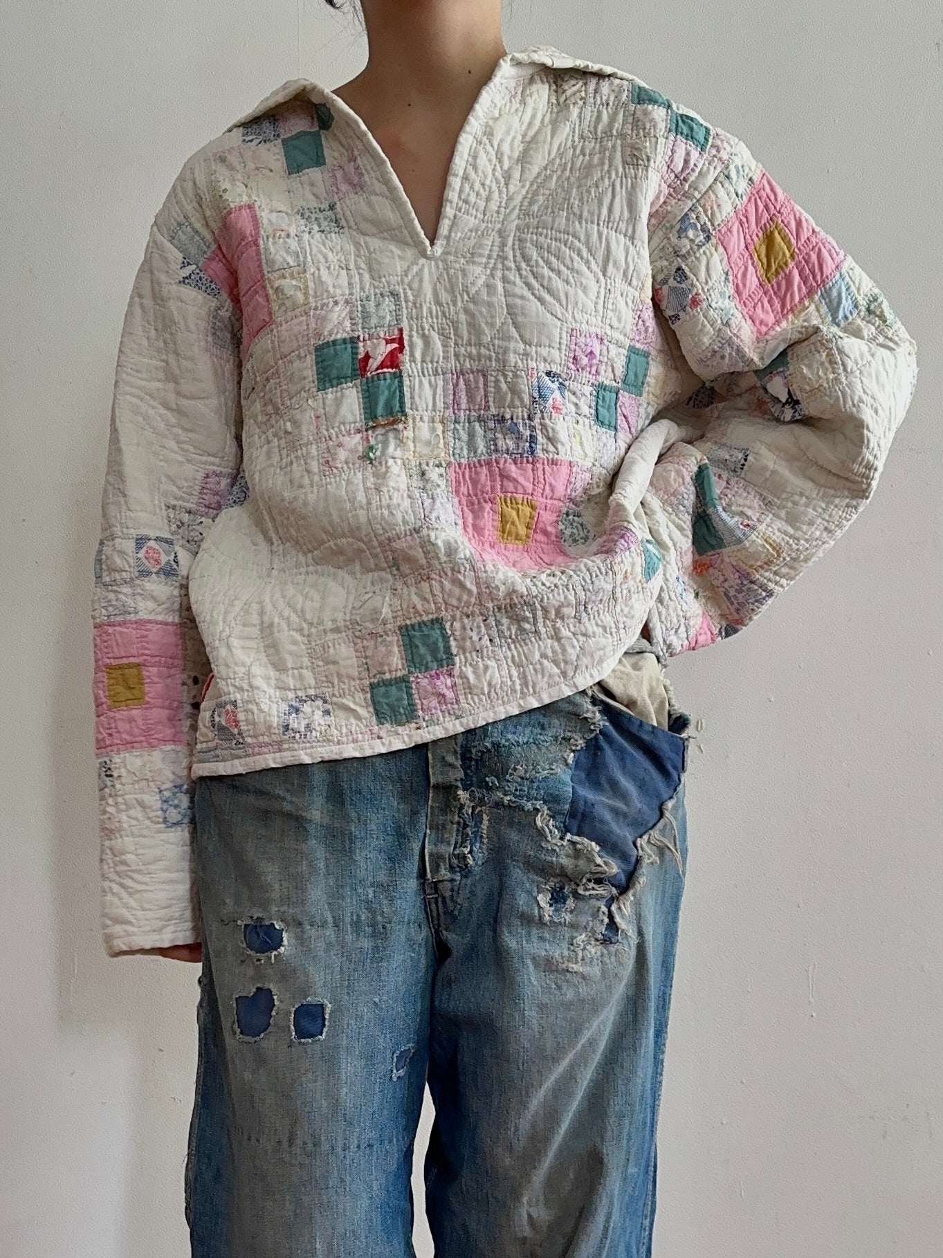 old quilt sailor shirt “boro”