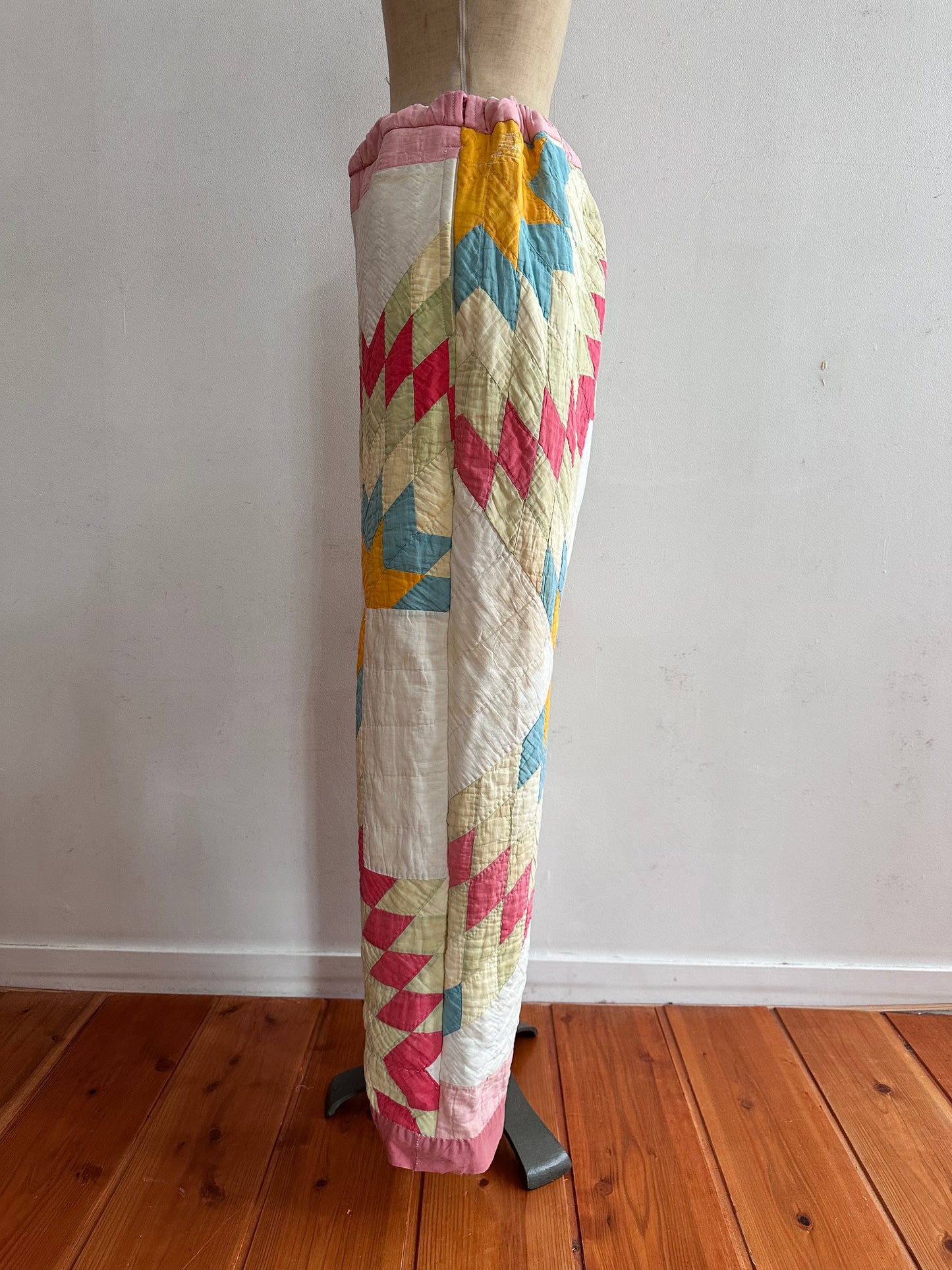 antique quilt pants