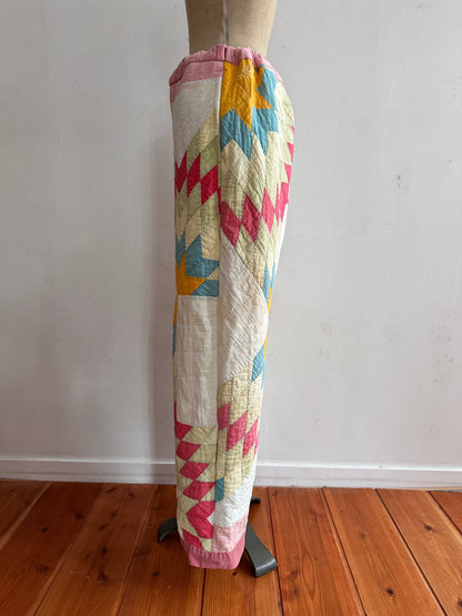 antique quilt pants