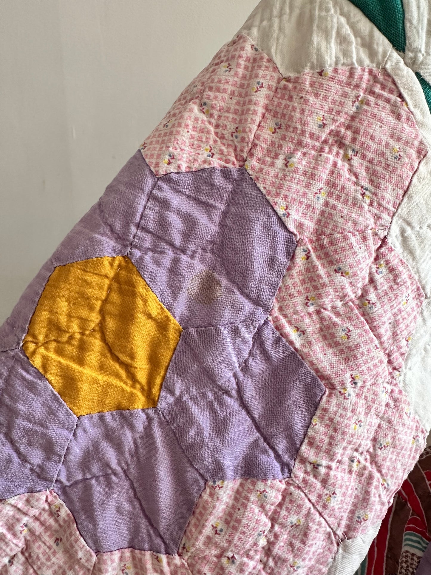 old quilt dress coat