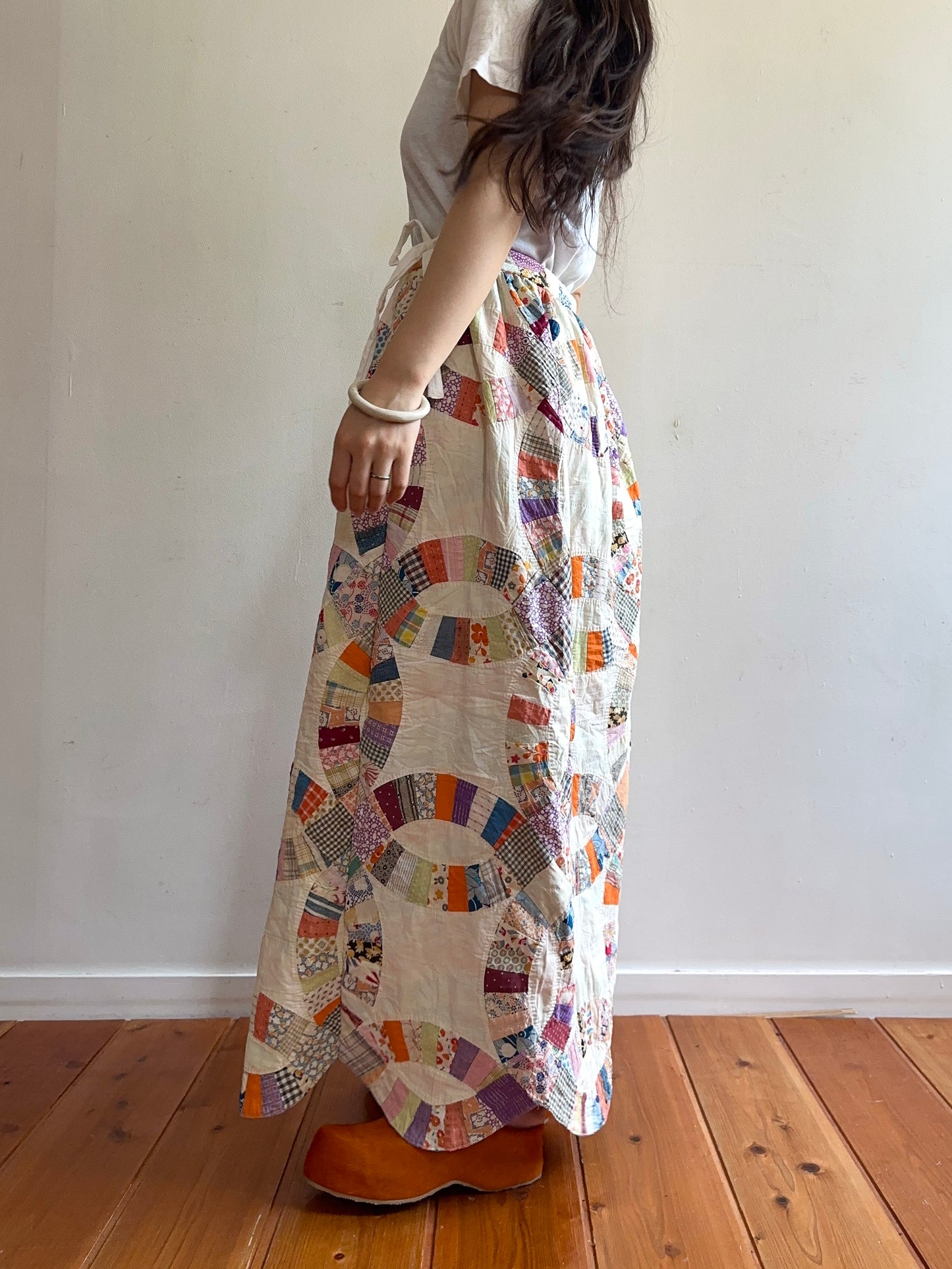 old quilt little change skirt