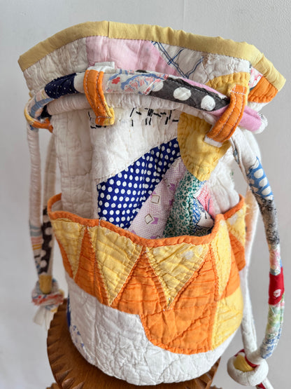 old quilt pocket bag