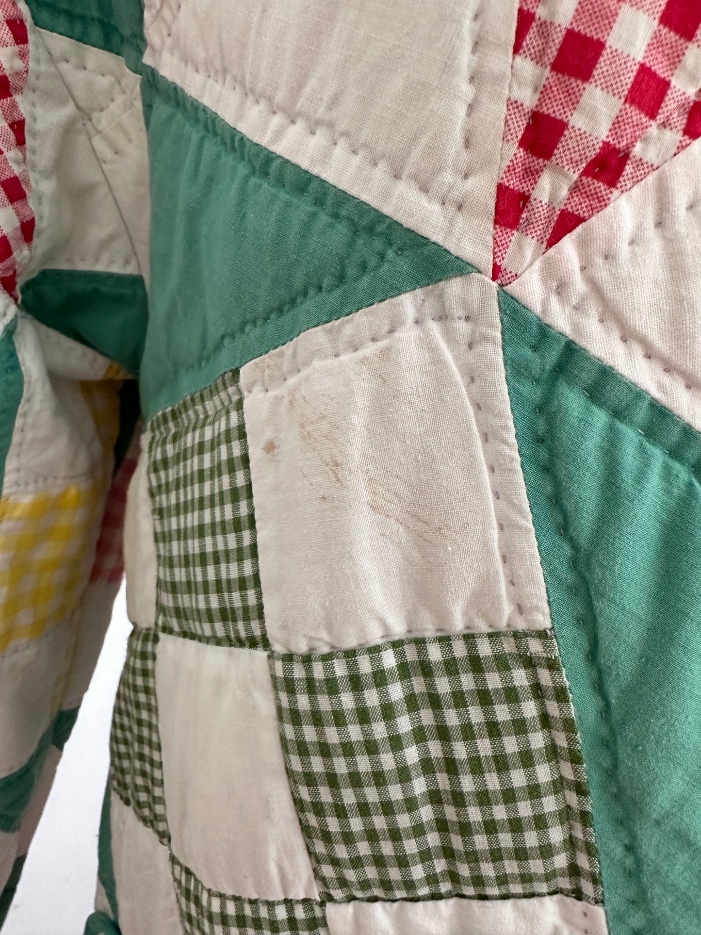 old quilt dress coat