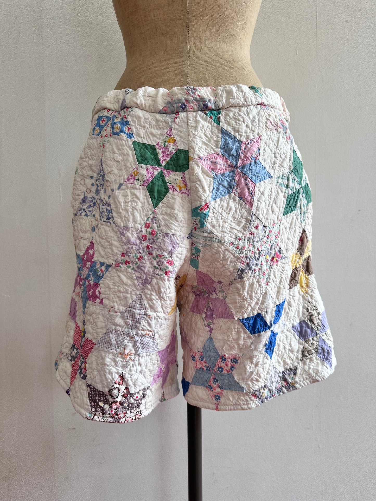 old quilt short pants