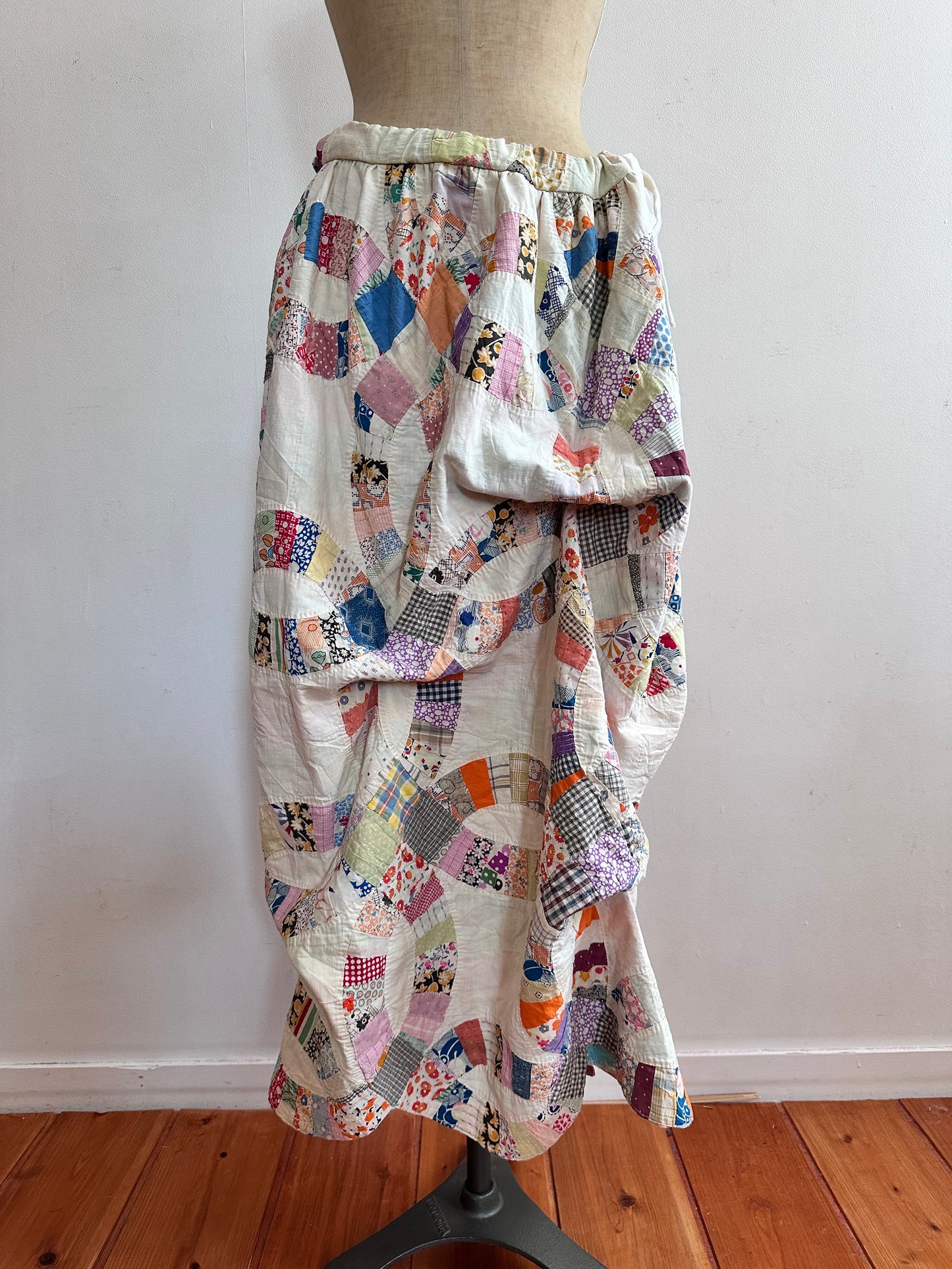 old quilt little change skirt