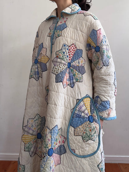 old quilt dress coat