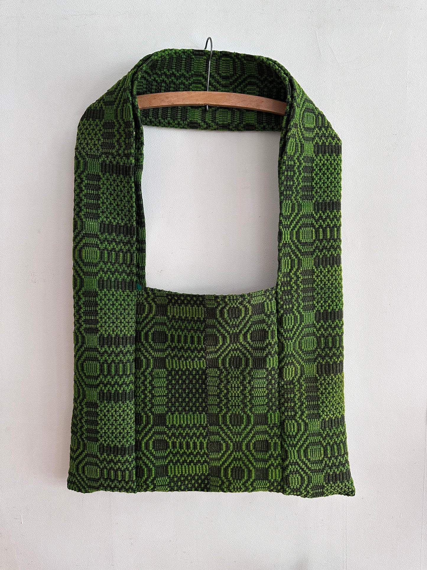 old coverlet monk bag / green