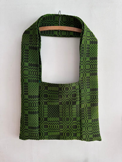 old coverlet monk bag / green