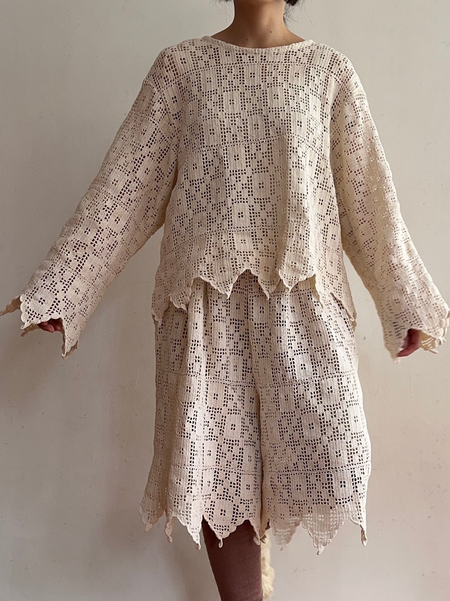 old crochet lace sailor shirts