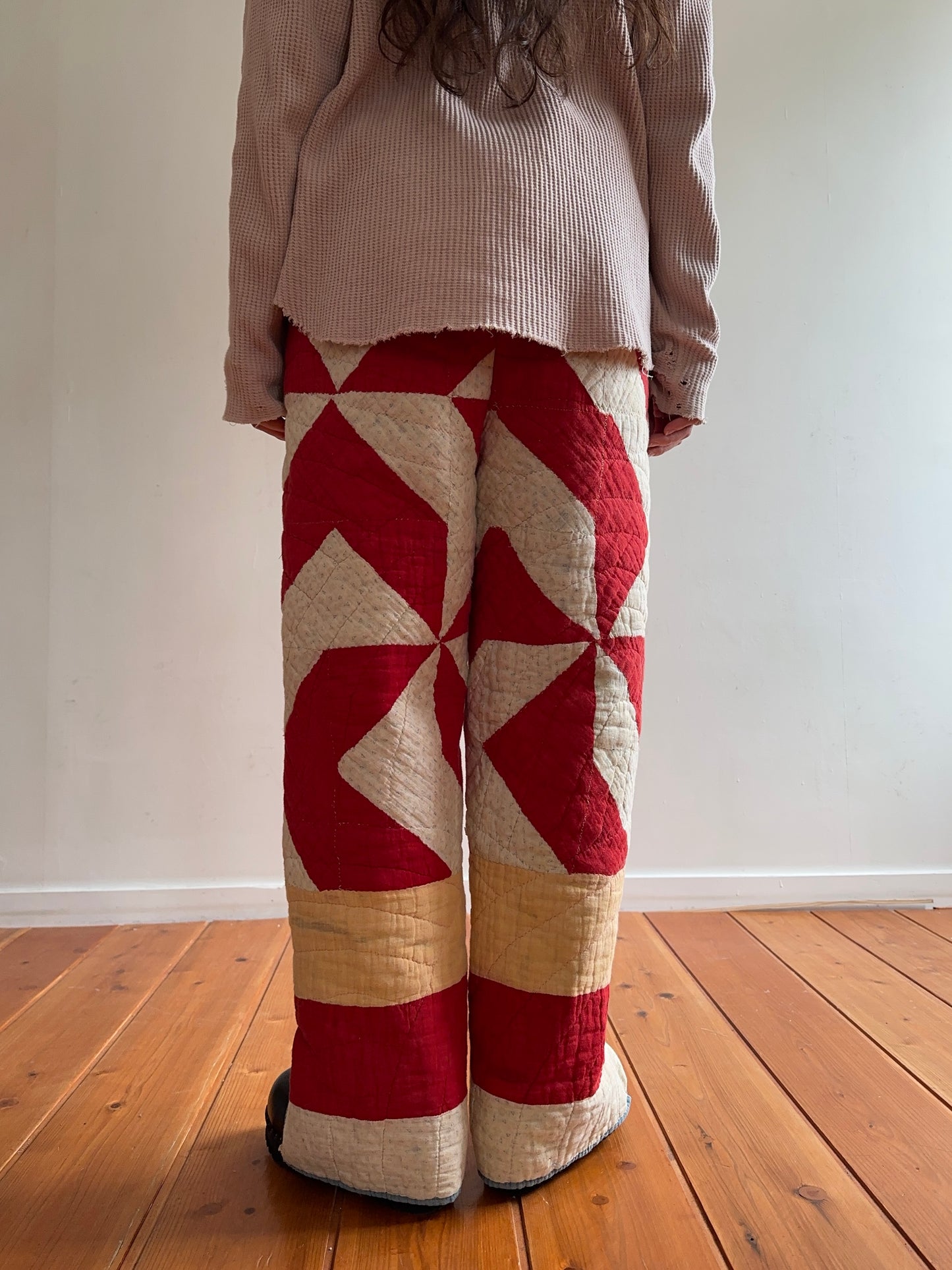 antique quilt pants