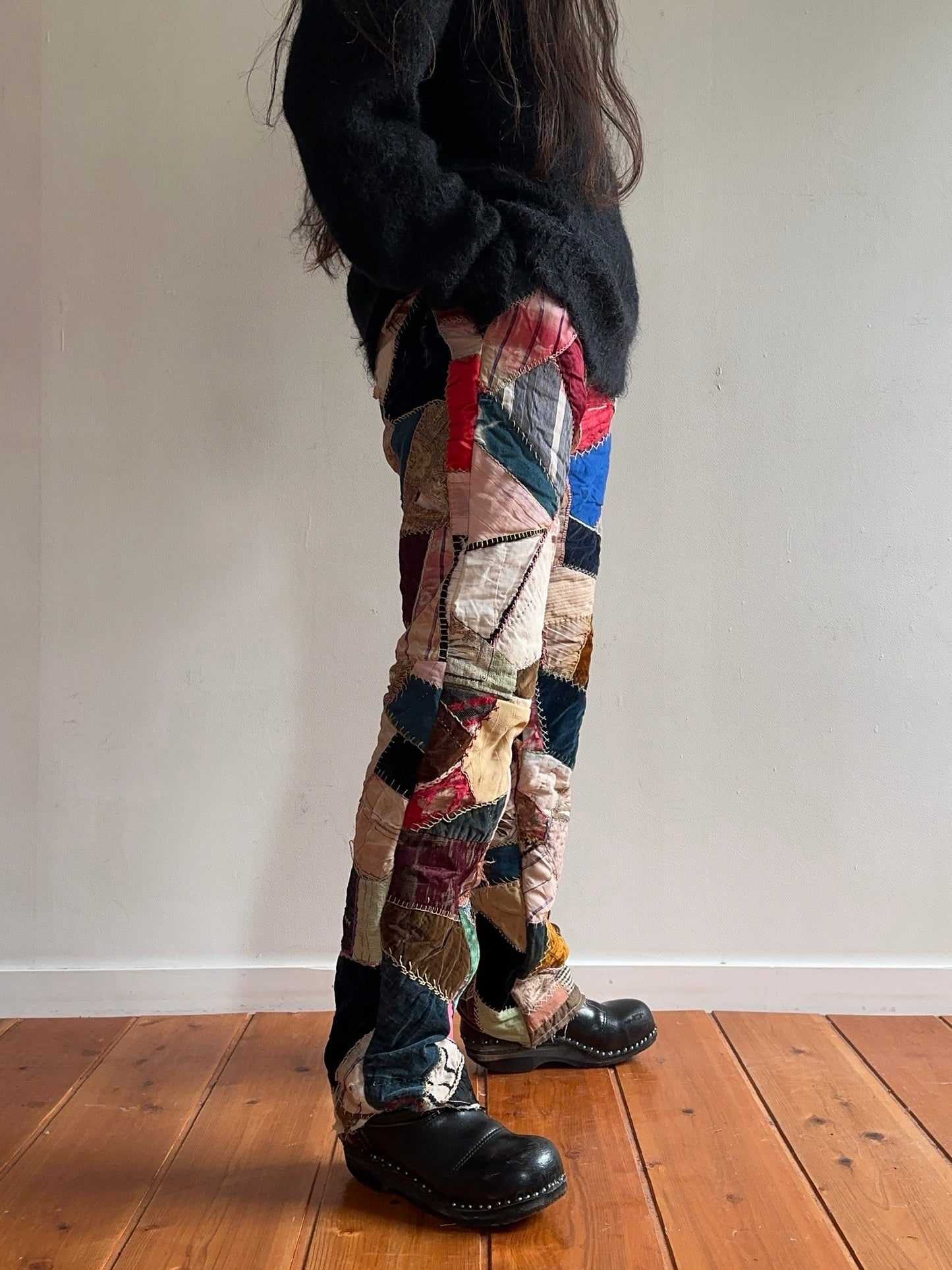 old quilt crazy slim pants