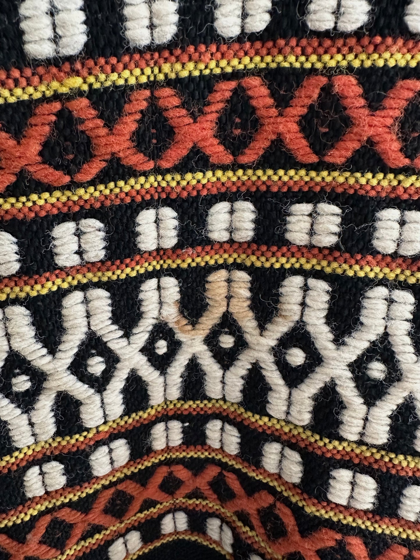 old handwoven textile set-up