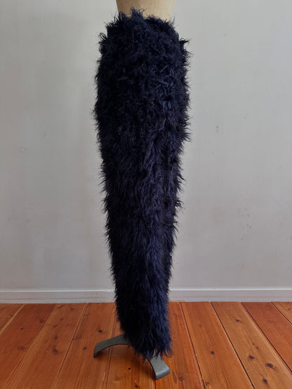 old fur pants / navy