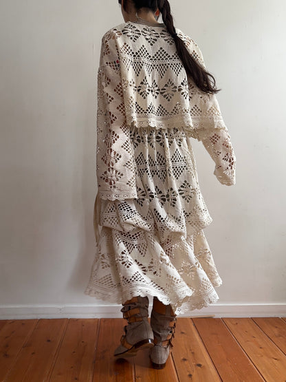 old crochet lace little change skirt