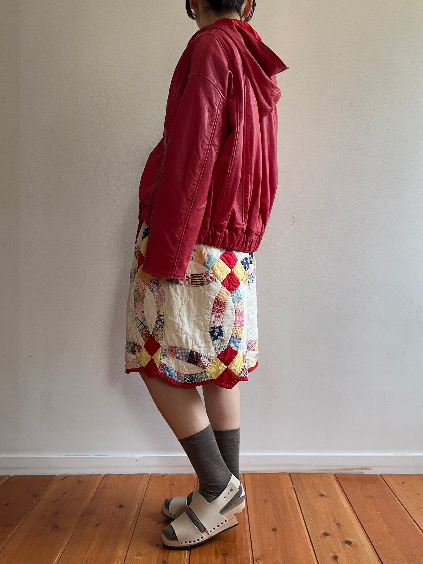 old quilt tuck short pants