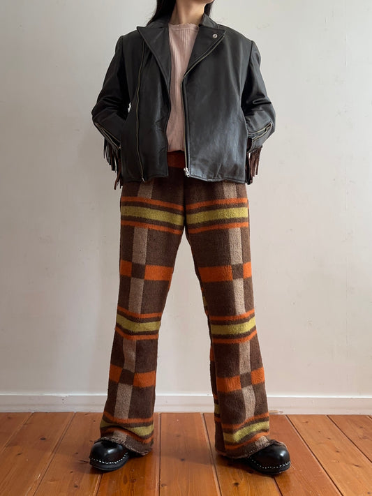 old blanket slim flare pants