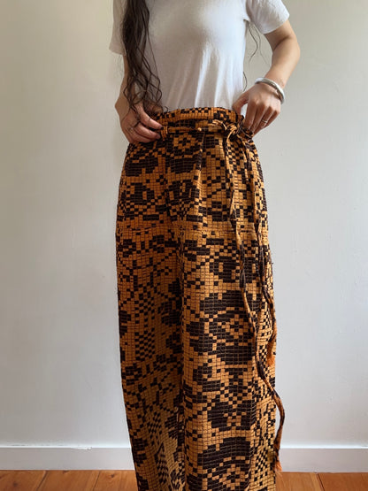 old coverlet tuck wide pants