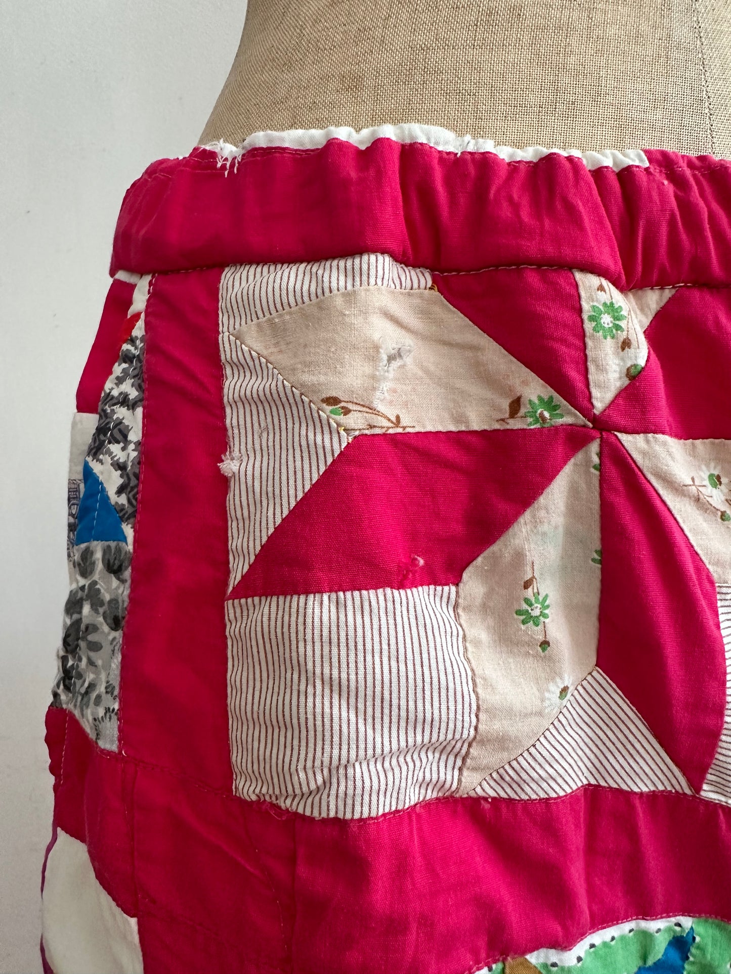 old quilt wide pants