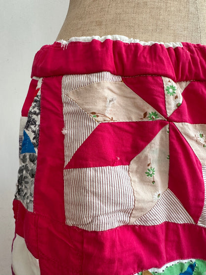 old quilt wide pants