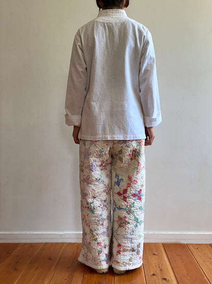 old quilt tuck wide pants