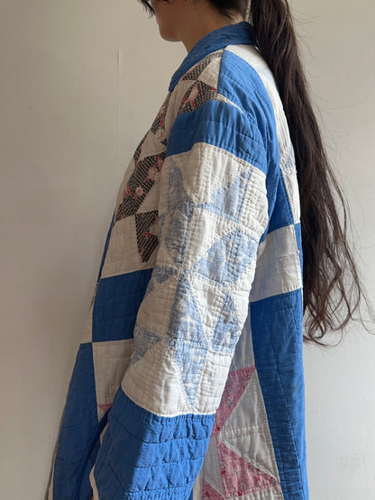 old quilt dress coat