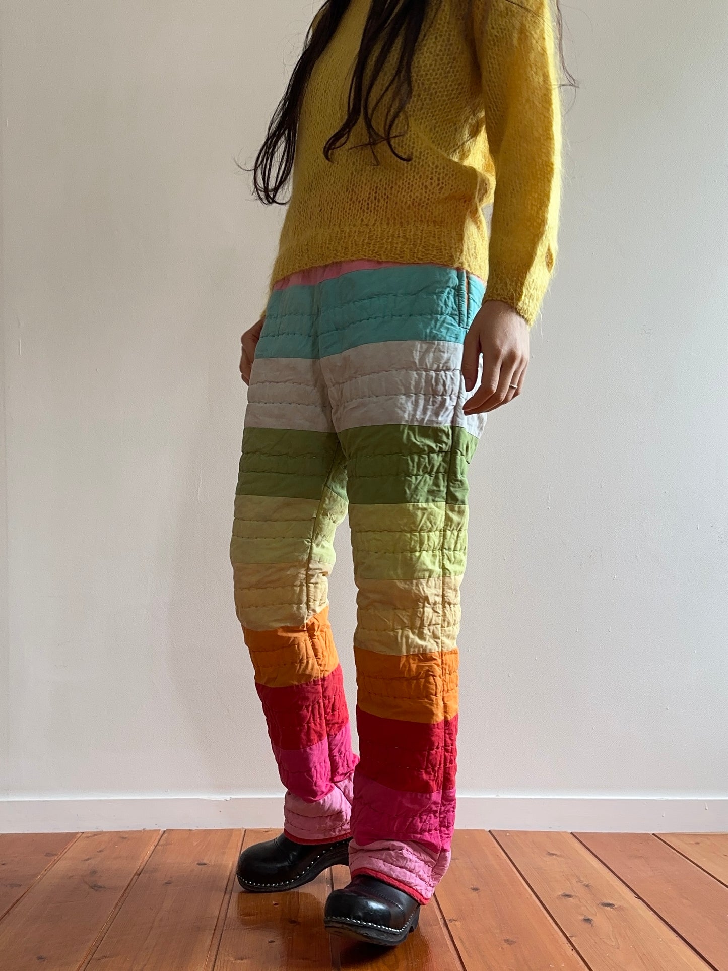 old quilt slim pants